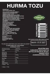 Hurma Tozu – Doğal ve Katkısız Tatlandırıcı - 100 Gr