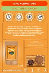 Hurma Tozu – Doğal ve Katkısız Tatlandırıcı - 500 Gr
