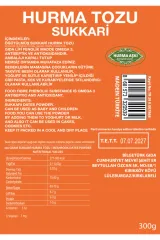 Sukkari Hurma Tozu – Yoğun Tatlılık, Tamamen Doğal - 300 Gr