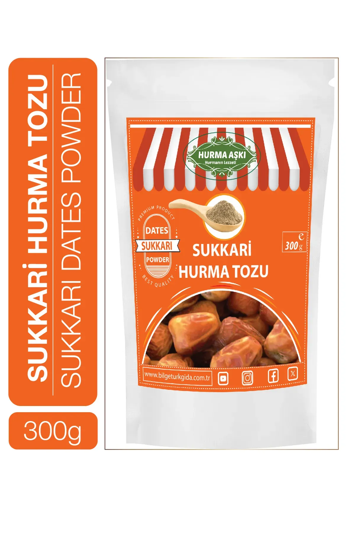 Sukkari Hurma Tozu – Yoğun Tatlılık, Tamamen Doğal - 300 Gr