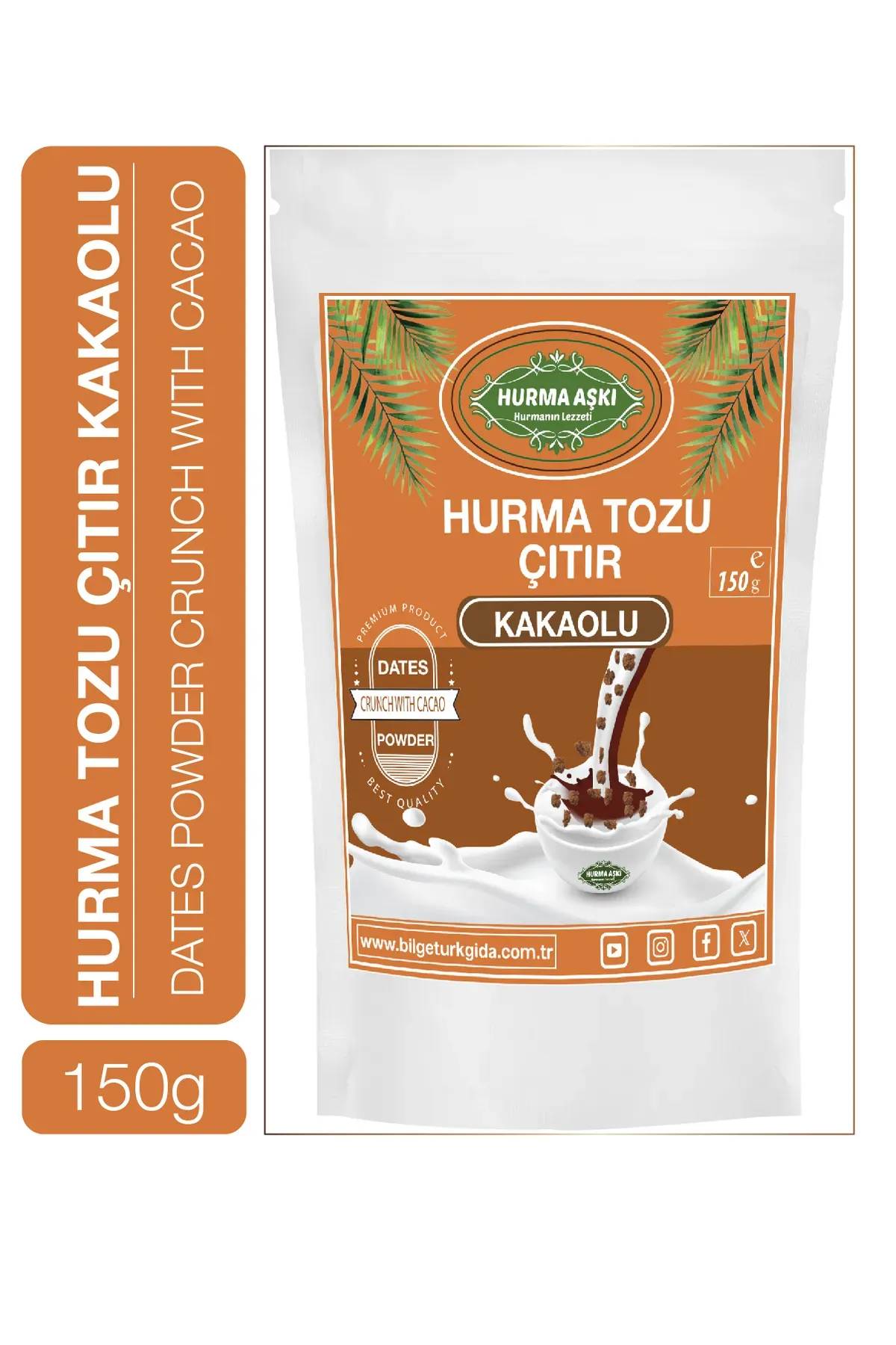 Kakaolu Çıtır Hurma – Hurma ve Kakao Lezzetinin Mükemmel Uyumu - 150 Gr