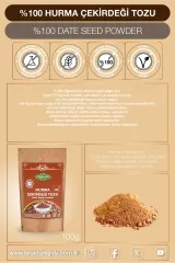 Hurma Çekirdeği Tozu – Katkısız, Doğal ve Şifalı - 100 Gr
