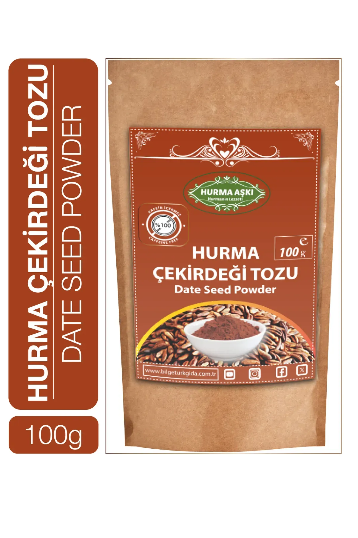 Hurma Çekirdeği Tozu – Katkısız, Doğal ve Şifalı - 100 Gr