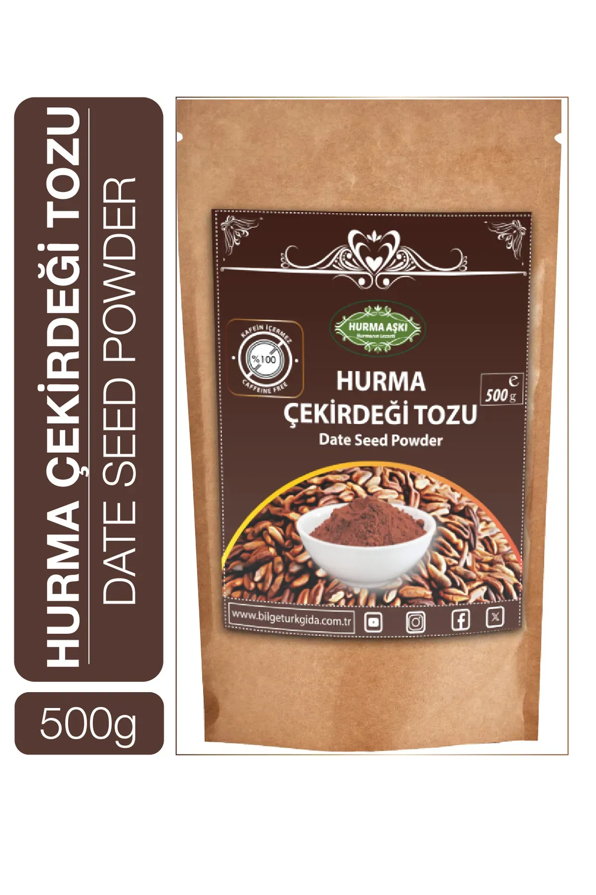 Hurma Çekirdeği Tozu – Katkısız, Doğal ve Şifalı - 500 Gr