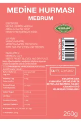 Mebrum Hurması – Doğal, Etli ve Hafif Tatlı Hurma - 250 Gr